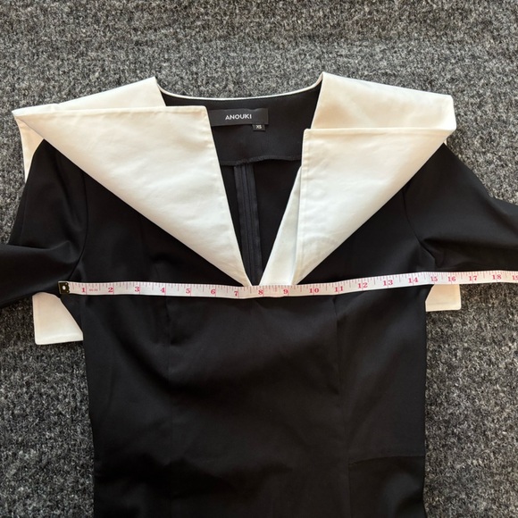 Anouki Designer Sz XS Amore Black And White Embellished Cotton Dress - Picture 13 of 16